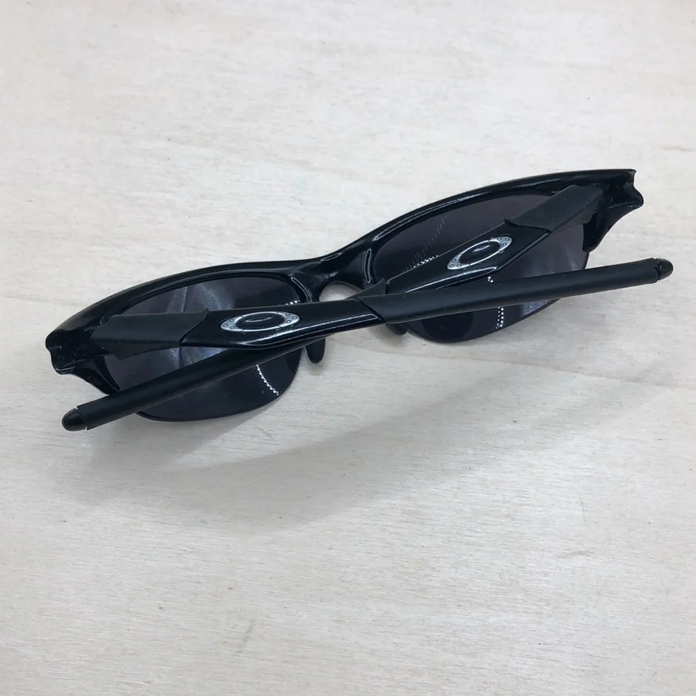 Oakley 03-614  Vintage Half Jacket GLOSSY BLACK SUNGLASSES USA READ FIRST